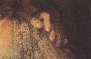 REMBRANDT Harmenszoon van Rijn Datail of The femish Bride (mk33) oil painting on canvas